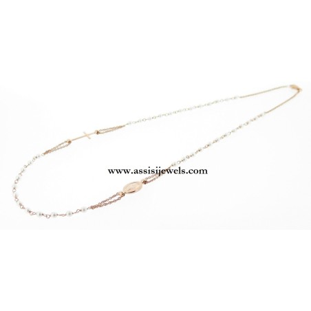 Collana rosario argento 925