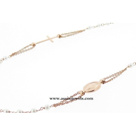 Collana rosario argento 925