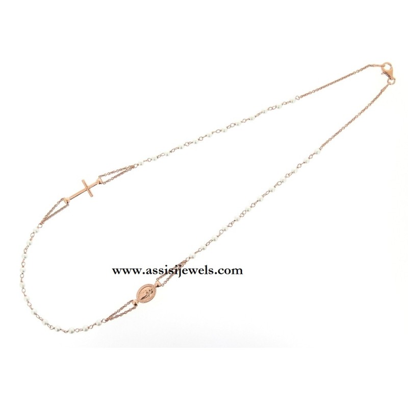 925 sterling silver rosary necklace