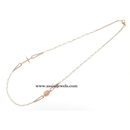 Collana rosario argento 925