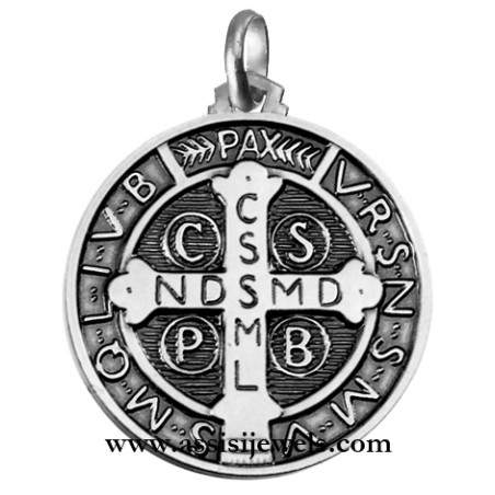 Medaglia di S. Benedetto argento 925