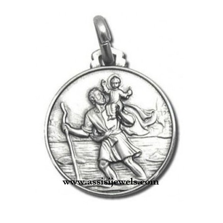 925 sterling silver Saint Christopher medal