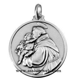 925 sterling silver Saint Antony of Padua medal