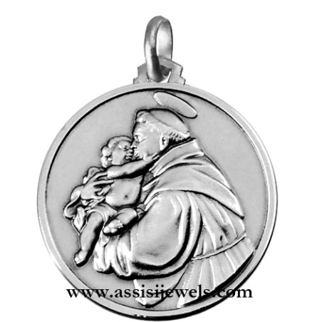 925 sterling silver Saint Antony of Padua medal