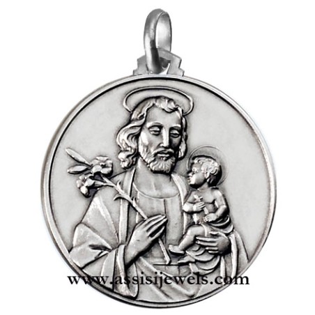 925 sterling silver Saint Joseph medal