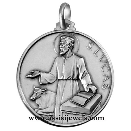 925 sterling silver Saint Lucas medal