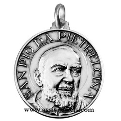 Medaglia di S. Padre Pio argento 925