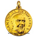Medaglia di San Padre Pio oro 18 kt