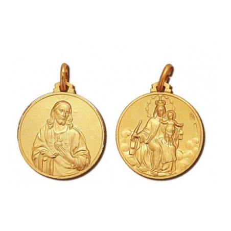18 kt gold scapular medal