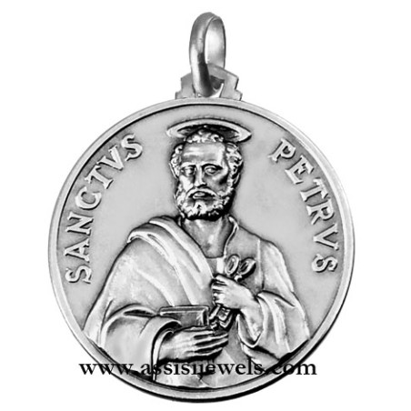 925 sterling silver Saint Peter medal