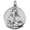 925 sterling silver Sacred heart medal