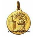 18 kt gold Saint Rita medal