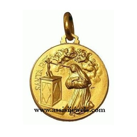 Medaglia di Santa  Rita oro 18 kt
