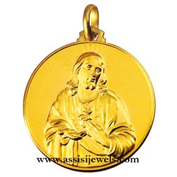 Medaglia del Sacro cuore oro 18 kt