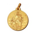 Medaglia Madonna del Carmine oro 18 kt