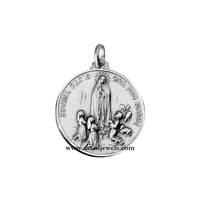 925 sterling silver Madonna of Fatima medal