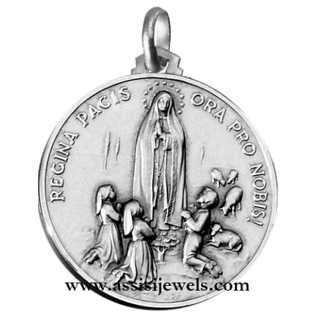 925 sterling silver Madonna of Fatima medal