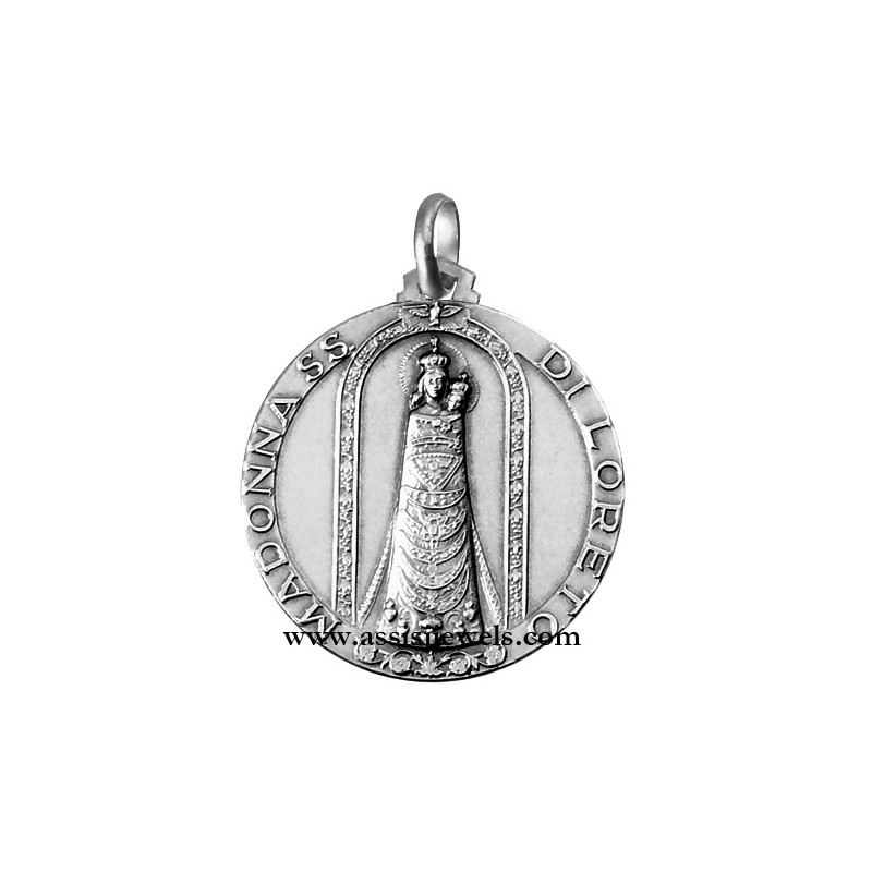 Medaglia Madonna di Loreto argento 925