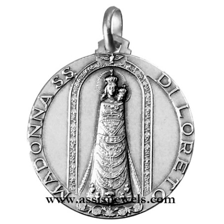 925 sterling silver Madonna of Loreto medal