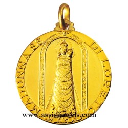 18 kt gold Madonna of Loreto medal