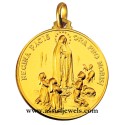 Medaglia Madonna di Fatima oro 18 kt