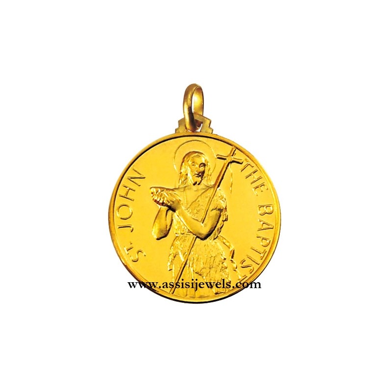 Medaglia di San Giovanni Battista oro 18 kt