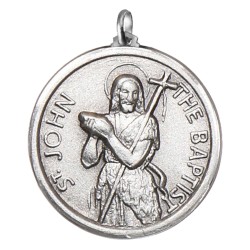 925 sterling silver Saint John the Baptist medal