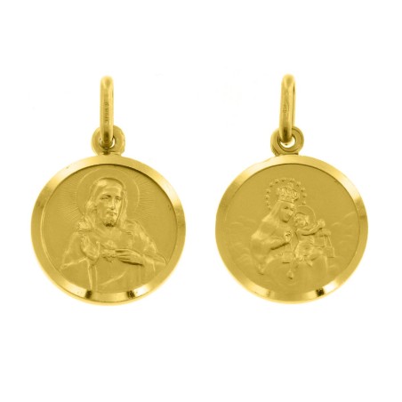 Medaglia scapolare oro 18 kt