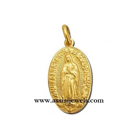 Medaglia Madonna di Guadalupe oro 18 kt