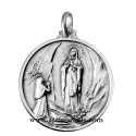 925 sterling silver Madonna of Lourdes medal