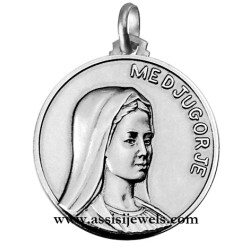 Medaglia Madonna di Medjugorje argento 925