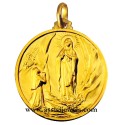 Medaglia Madonna di Lourdes oro 18 kt