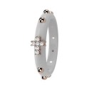 Nardelli white gold and enamel  rosary ring