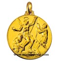 18 kt gold Saint andrew medal