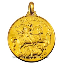 Medaglia di San giorgio oro 18 kt