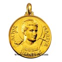 18 kt gold Saint Genesius medal