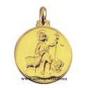 18 kt gold Saint littleJohn medal
