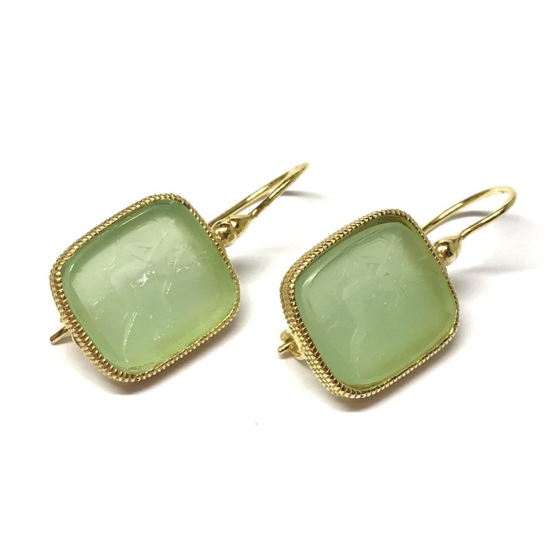 Michelangelo gioielli glass paste intaglio earrings