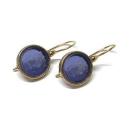 Michelangelo gioielli glass paste intaglio earrings