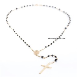 Collana rosario argento 925