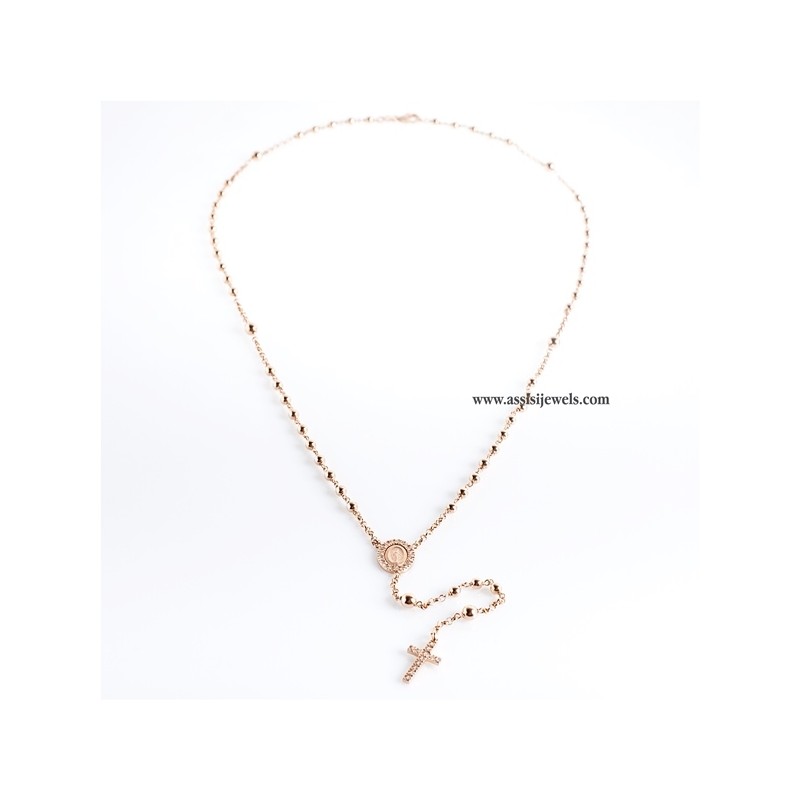 925 sterling silver rosary necklace