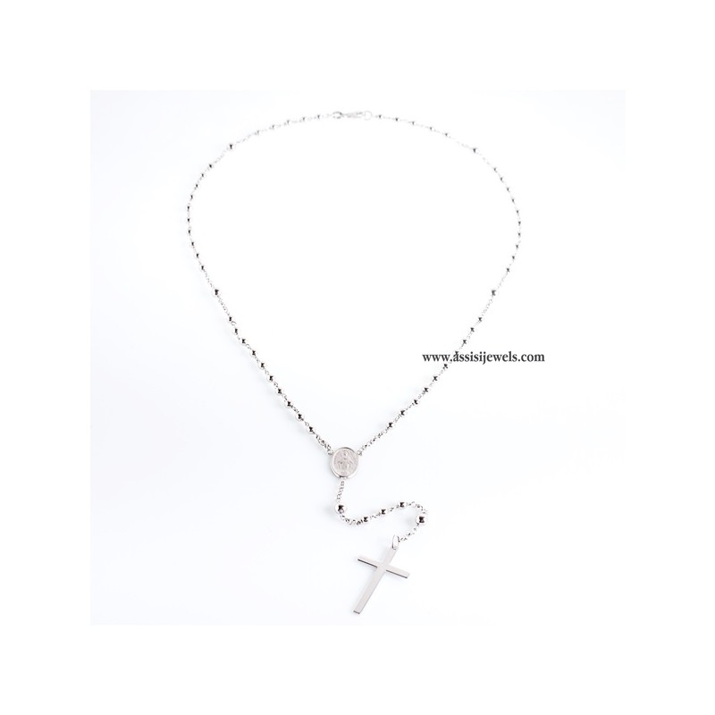 Collana rosario argento 925