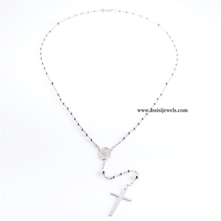 Collana rosario argento 925
