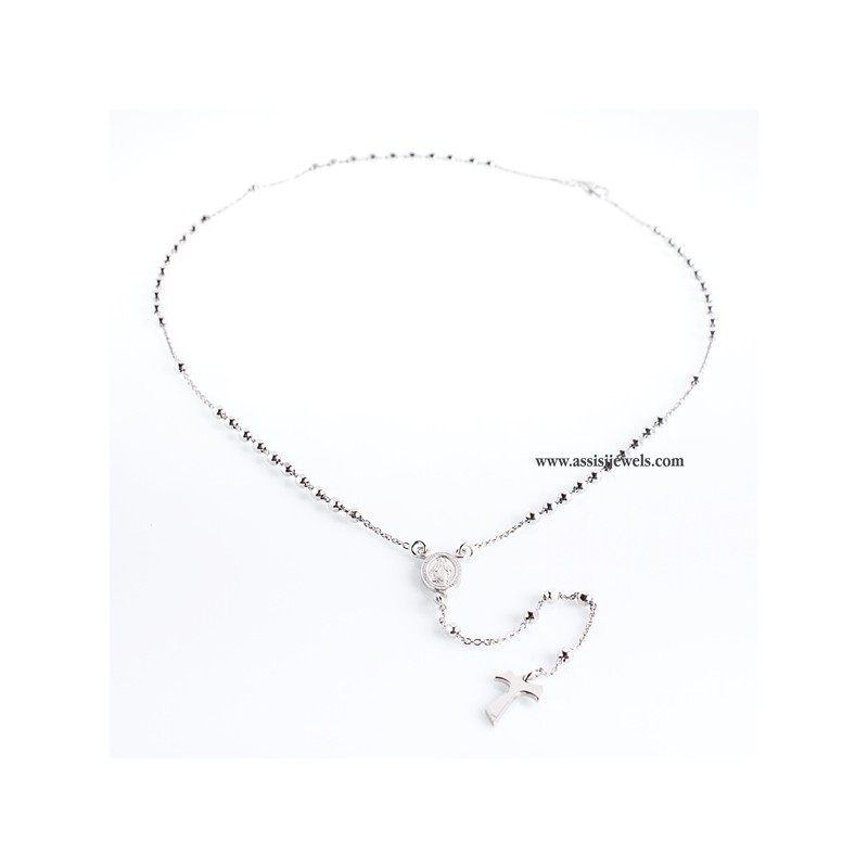 925 sterling silver rosary necklace
