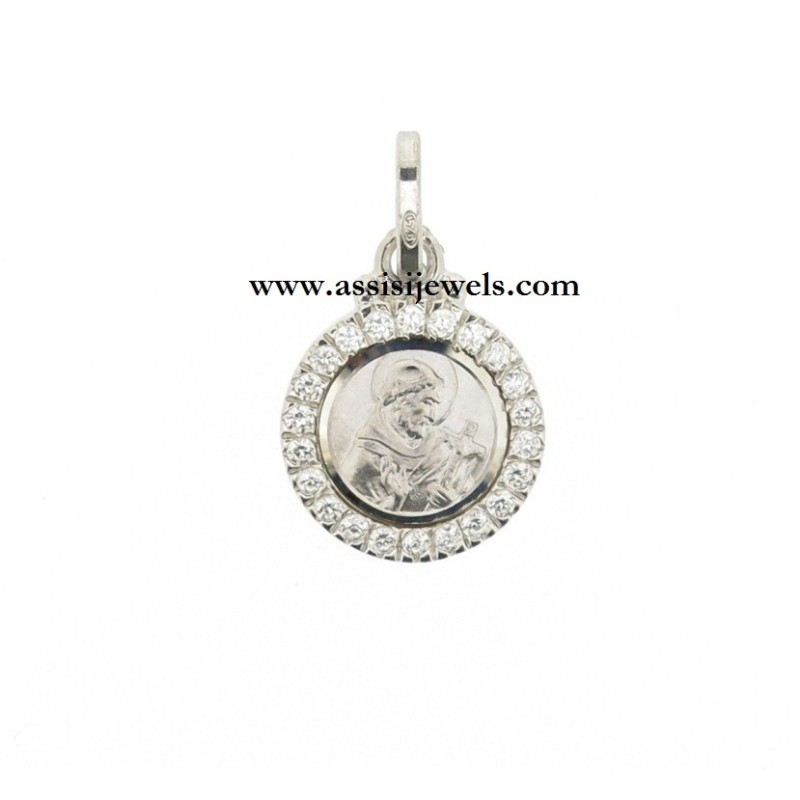 925 sterling silver Saint Francis medal