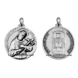 925 sterling silver Saint Francis medal