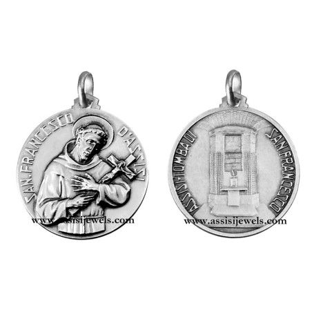 Medaglia di S. Francesco argento 925