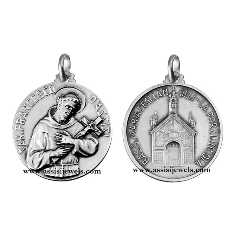 Medaglia di S. Francesco argento 925