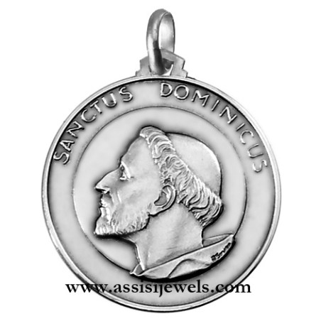 925 sterling silver Saint dominic medal