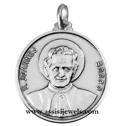Medaglia di S. Giovanni Bosco argento 925
